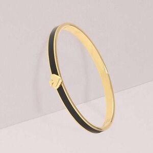 Kate Spade⎜Heritage Spade Thin Enamel Bangle⎜Black